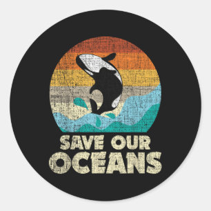 Adesivo Redondo Salve Nossa Baleia Orca Oceânica - Terra Dia &