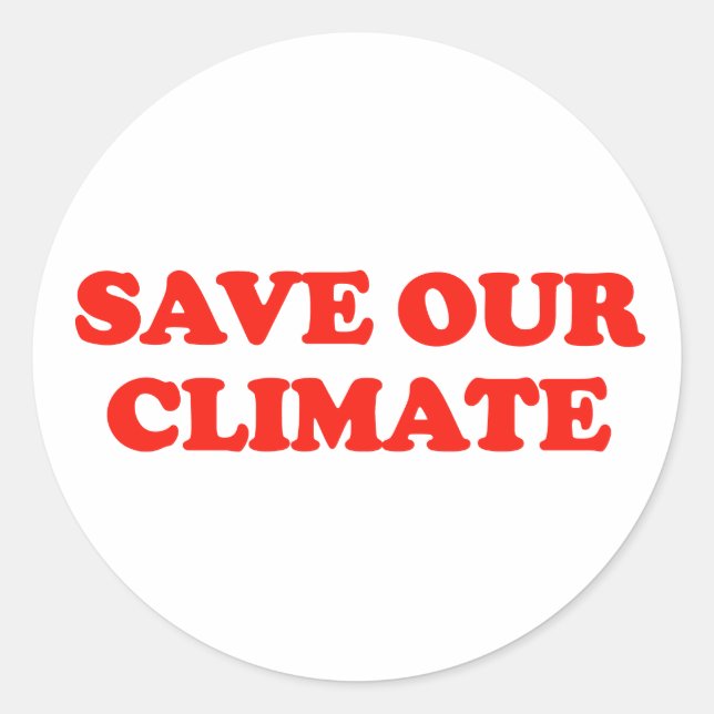 Adesivo Redondo Salve nosso clima (Frente)