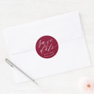 Adesivo Redondo Salve o Casamento em Chic Script