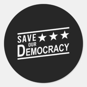 Adesivo Redondo Salve o nosso protesto anti-trump democrático