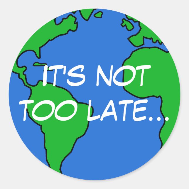 Adesivo Redondo Salve o planeta (Frente)