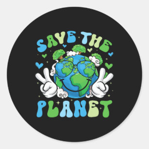 Adesivo Redondo Salve O Planeta Feliz Dia Da Terra Camisas Para Ho