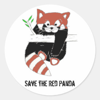 Adesivo Redondo Salve o Red Panda aka FireFox