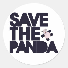 Adesivo Redondo Salve o Urso de Panda
