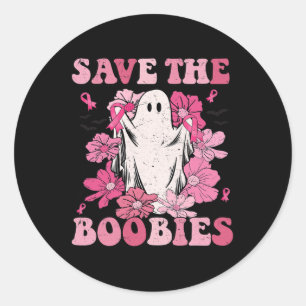 Adesivo Redondo Salve Os Bebês Rosa Ghost Mama Cancer