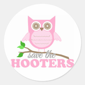 Adesivo Redondo Salve os Hooters