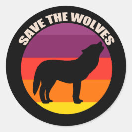 Adesivo Redondo Salve os Lobos