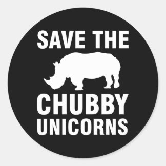 Adesivo Redondo Salve Os Unicórnios Chubby