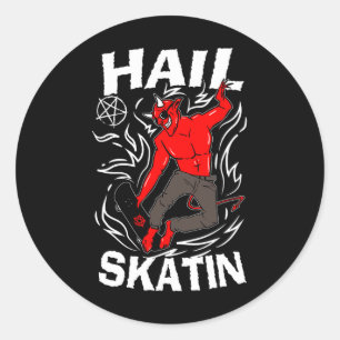Adesivo Redondo Salve Skatin Oculto Satanico Pentagrama 666 Satan