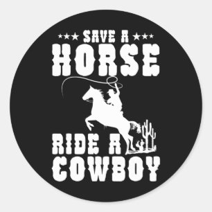Adesivo Redondo Salve Um Cavalo A Correr Um Cavalo Engraçado Que A