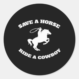 Adesivo Redondo Salve Um Cavalo E Ande Um Cowboy É Meu Cavalo Ok T