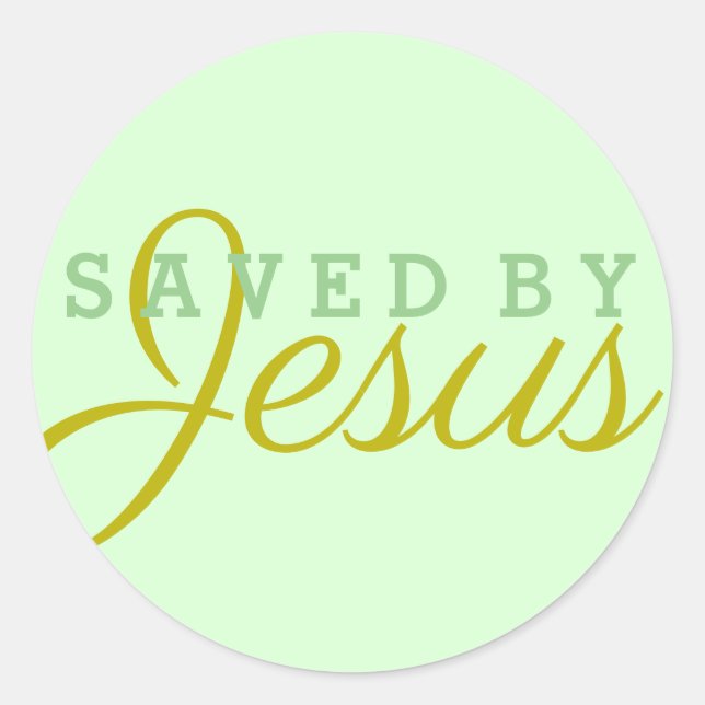 Adesivo Redondo Salvo por Jesus (Frente)