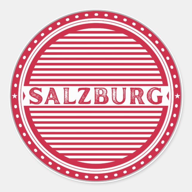 Adesivo Redondo Salzburg City Pride Emblem – Austria Identity (Frente)