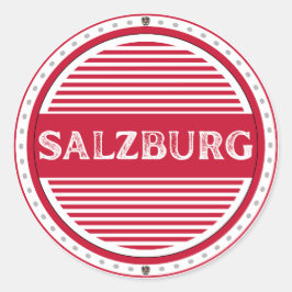 Adesivo Redondo Salzburg City Pride Emblem – Austrian Identity