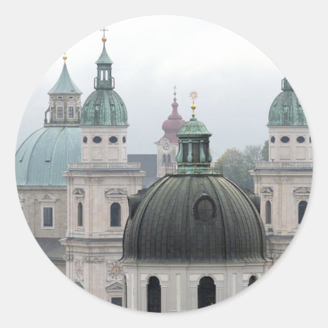 Adesivo Redondo Salzburgo, Áustria. (Frente)