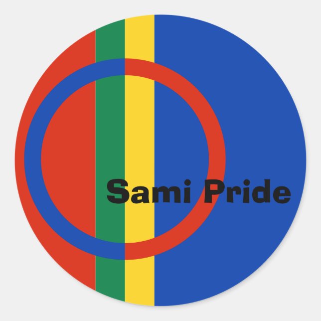 Adesivo Redondo Sami Pride Sticker (Frente)