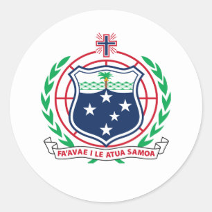 Adesivo Redondo Samoa Casaco de Braços, Samoa