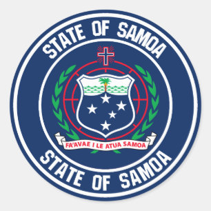 Adesivo Redondo Samoa Round Emblem