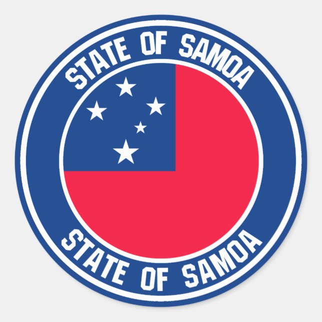 Adesivo Redondo Samoa Round Emblem (Frente)