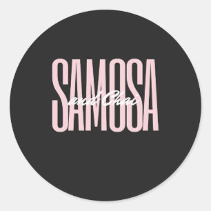 Adesivo Redondo samosa e camiseta chai