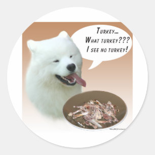 Adesivo Redondo Samoyed Turquia