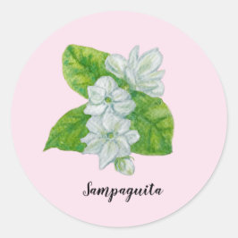 Adesivo Redondo Sampaguita Sticker