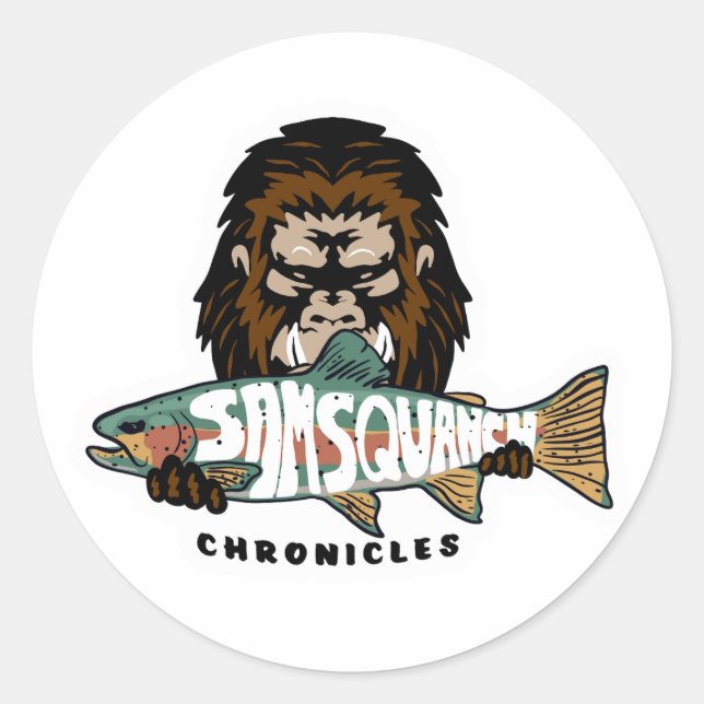 Adesivo Redondo Samsquanch Stickers (Frente)