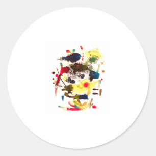 Adesivo Redondo Samurai Cat-Lady Abstrato Hankamer Artjunkhaus Art