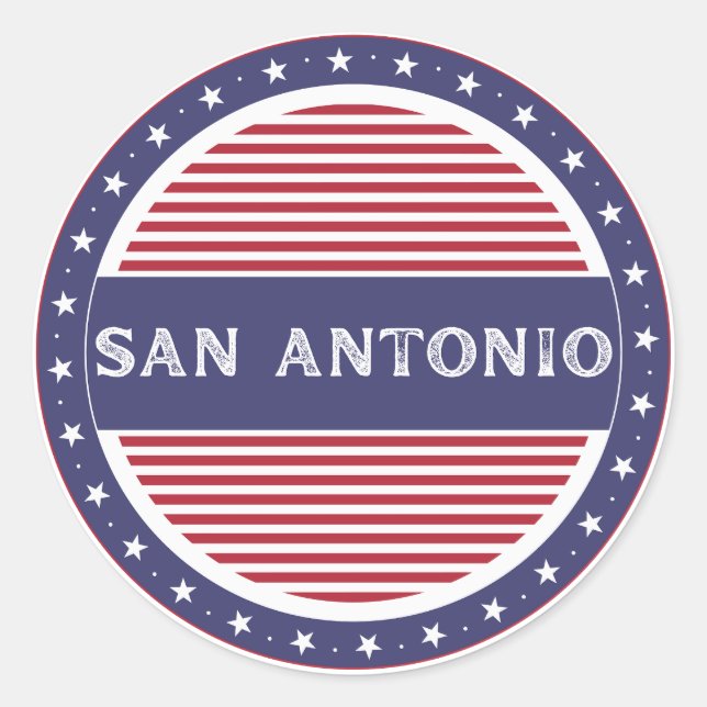 Adesivo Redondo San Antonio City Pride Emblem – American Identity (Frente)
