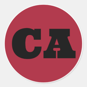 Adesivo Redondo San Diego (CA) - Vermelho x Preto x Branco