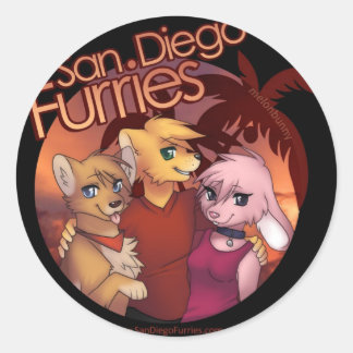 Adesivo Redondo San Diego Furries