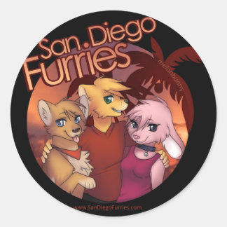 Adesivo Redondo San Diego Furries