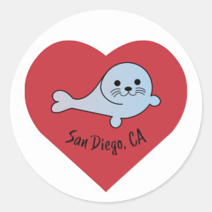 Adesivo Redondo San Diego Seal