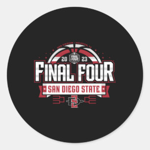 Adesivo Redondo San Diego State Aztecs Final Quatro 2023 Basquete