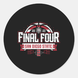Adesivo Redondo San Diego State Aztecs Final Quatro 2023 Basquete
