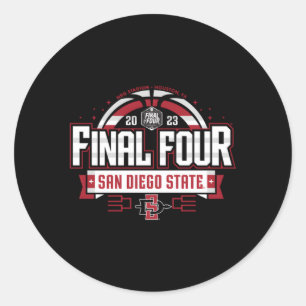 Adesivo Redondo San Diego State Aztecs Final Quatro 2023 Basquete