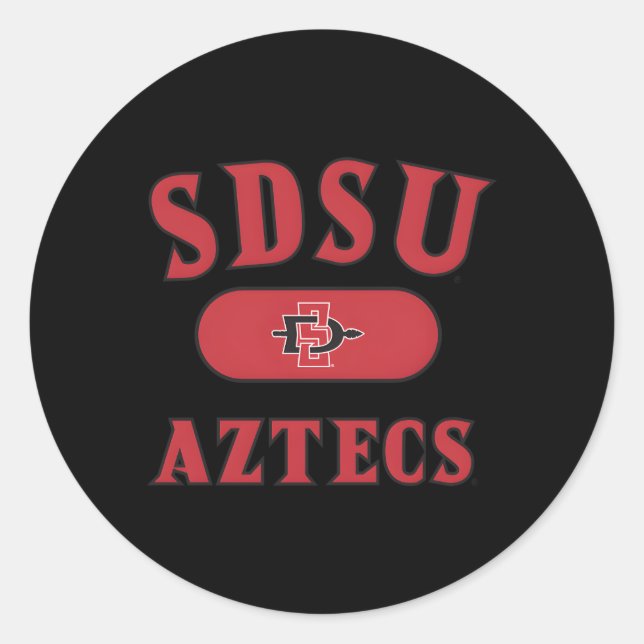 Adesivo Redondo San Diego State Aztecs Varsity (Frente)
