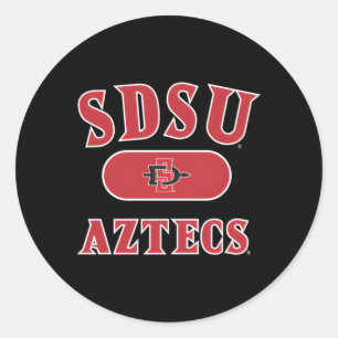 Adesivo Redondo San Diego State Aztecs Varsity Black