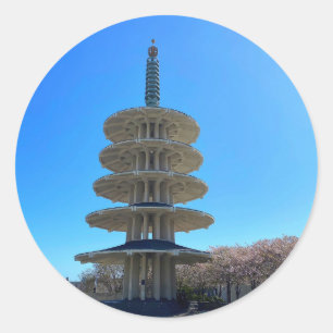 Adesivo Redondo San Francisco Japantown Peace Pagoda #5 Stickers