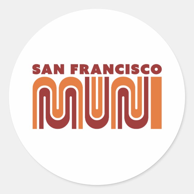 Adesivo Redondo San Francisco Muni round sticker (Frente)