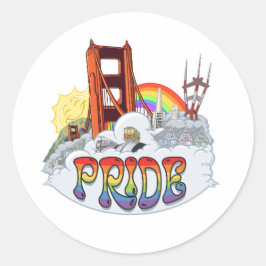 Adesivo Redondo San Francisco Pride Sticker