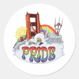 Adesivo Redondo San Francisco Pride Sticker