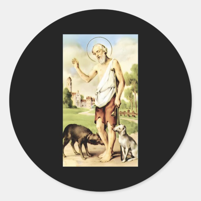 Adesivo Redondo San Lazaro Cuba Babalu Aye (Frente)