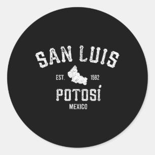 Adesivo Redondo San Luis Potosi México Mapa Est 1592 Estado De San