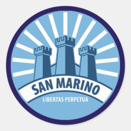 Adesivo Redondo San Marino Libertas Perpetua