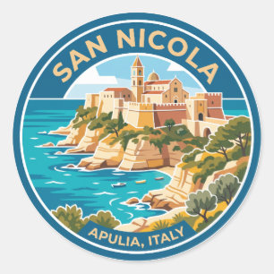 Adesivo Redondo San Nicola, Tremiti Itália