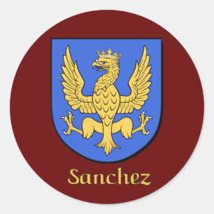 Adesivo Redondo Sanchez Historical Family Shield Stickers