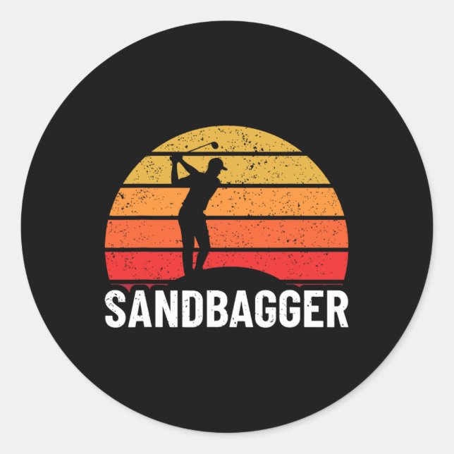 Adesivo Redondo Sandbagger Golf Design - Sandbagger (Frente)