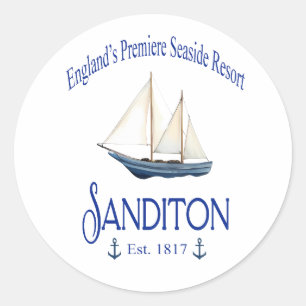 Adesivo Redondo Sanditon Seaside Resort Sticker