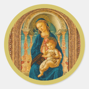 Adesivo Redondo Sandro Botticelli Madonna e Child c 1470